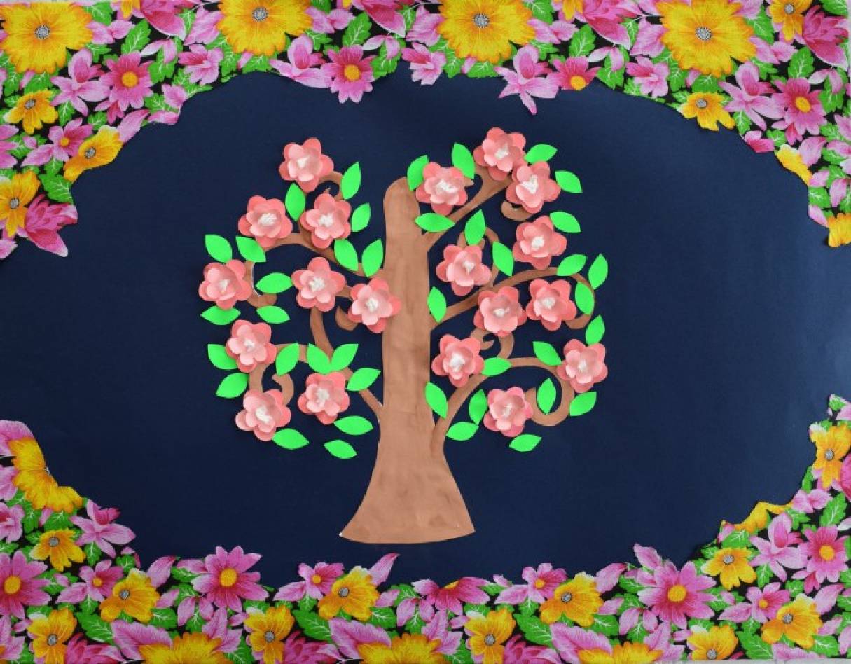 Маам ру сайт для воспитателей детских. Аппликация цветущее дерево. Весеннее дерево из бумаги в садике. Аппликация Весеннее дерево. Весеннее дерево своими руками для детского сада.