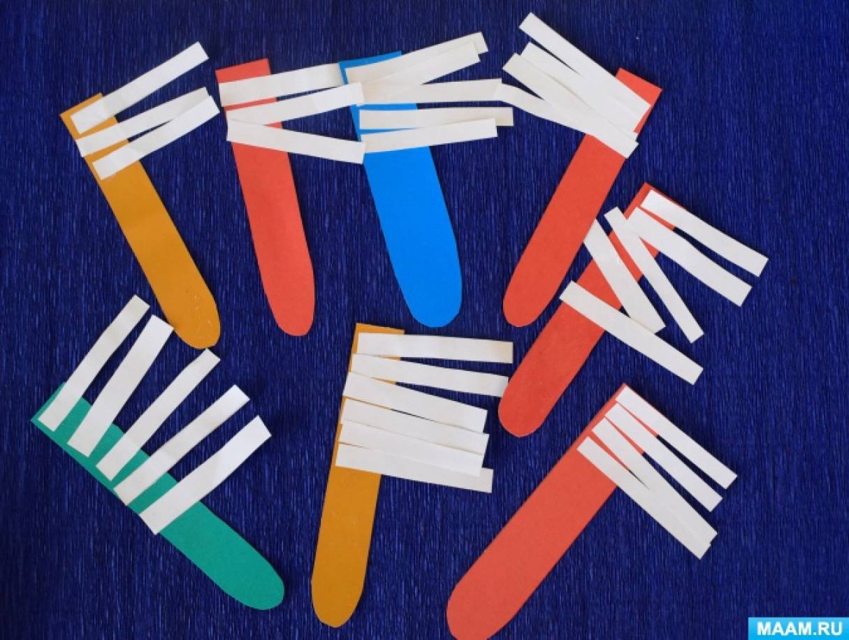 макет зубной щетки для детей своими руками