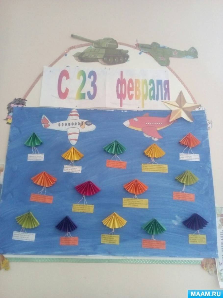 Поздравительный стенд для пап на 23 февраля «День защитника Отечества»