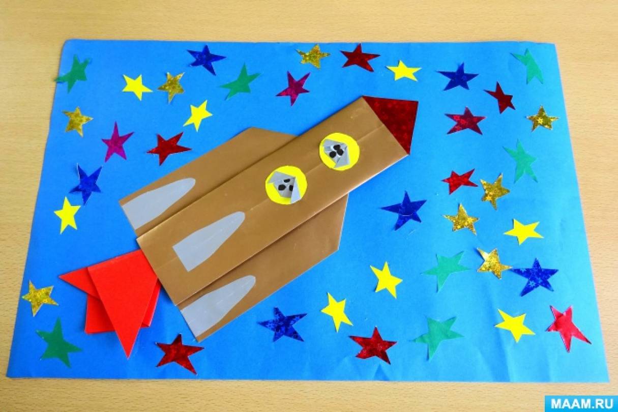 Детский мастер-класс по оригами «Белка и Стрелка в космосе»