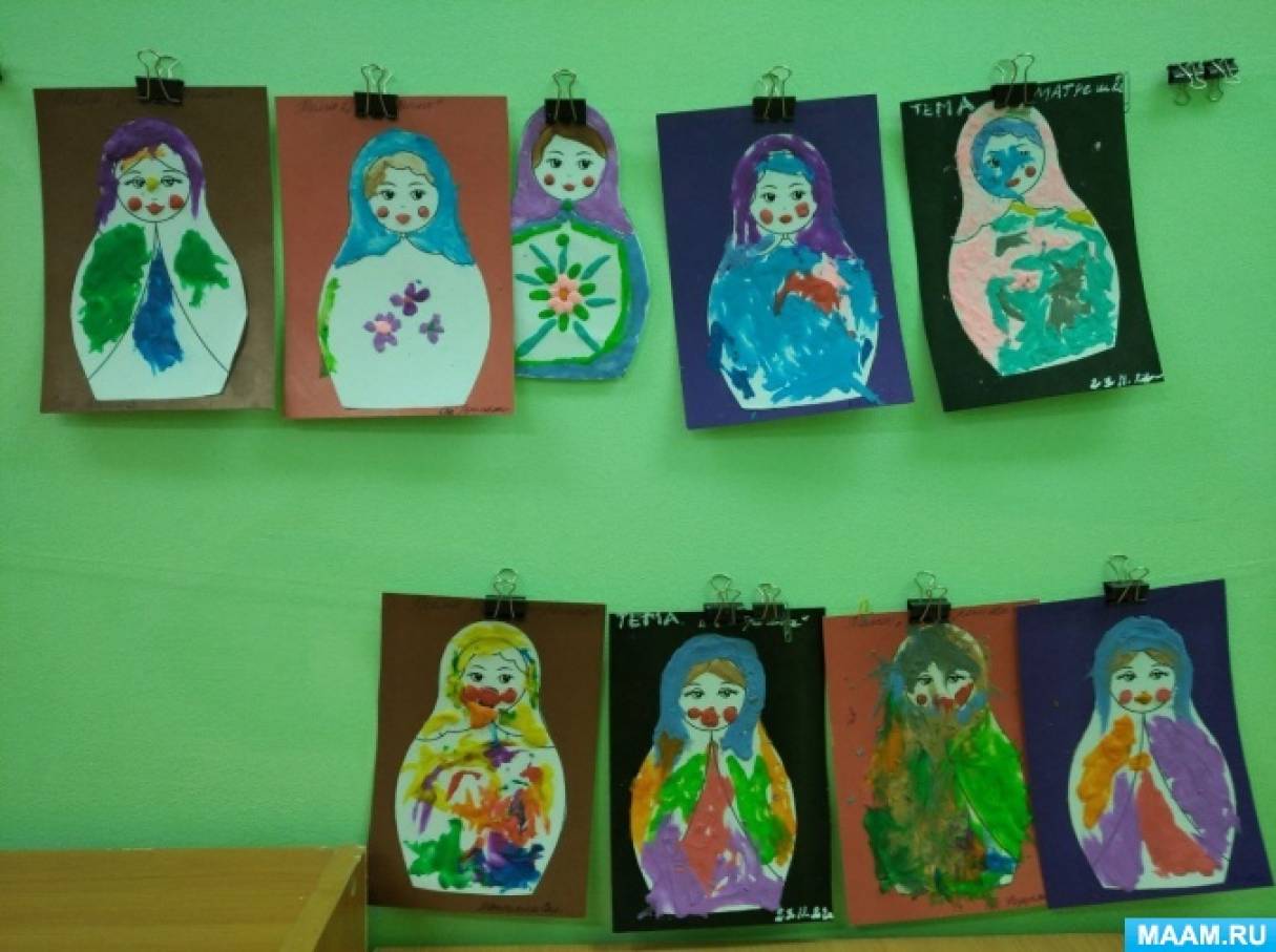 Матрешка из пластилина