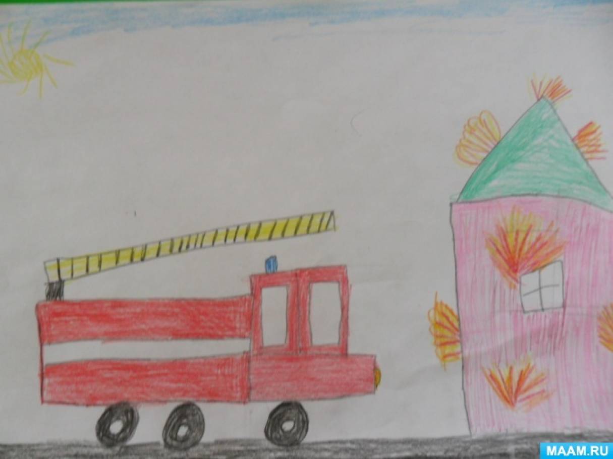 Пожарная машина подготовительная группа. Рисование пожарная машина в подготовительной группе. Рисование по пожарной безопасности в старшей группе. Рисование пожарный в подготовительной группе. Рисование пожарная машина в средней группе.