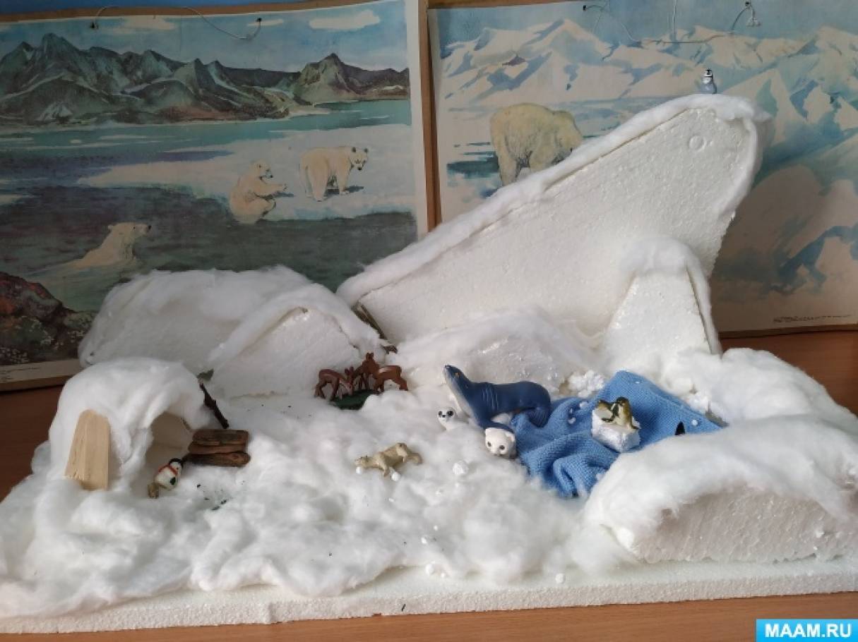 Организация работы детей старшей группы с макетом «Арктика» (1 фото ...