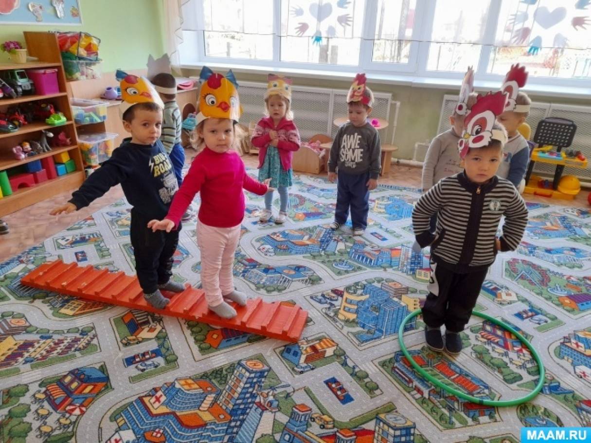 Конспект НОД по физической культуре «Цыплята и утята» в младшей группе Фото Конспект НОД по физической культуре «Цыплята и утята» в младшей группе