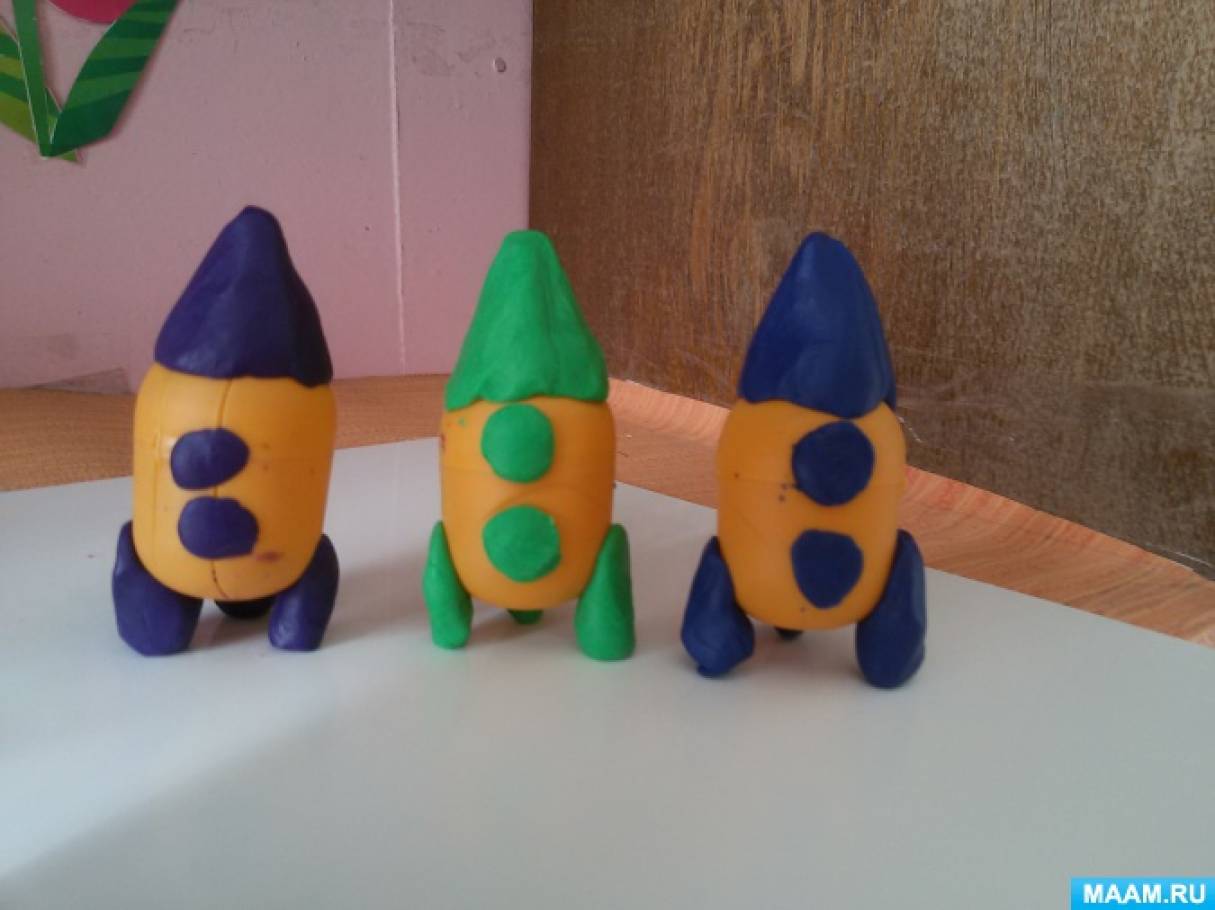 Занятие по лепке в средней группе детского сада «Ракета ...