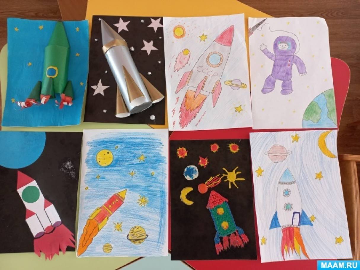 Неделя космонавтики в детском саду. День космонавтики детский. 12 Апреля день космонавтики в детском саду. Фотоотчёт день цветных карандашей в детском саду старшая группа. Фотоотчет день космонавтики