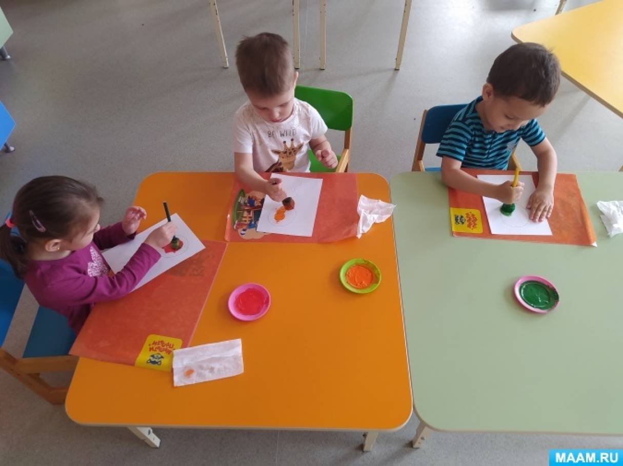 Конспект занятия по рисованию поролоновым тампоном «Воздушные шары» (5 ...