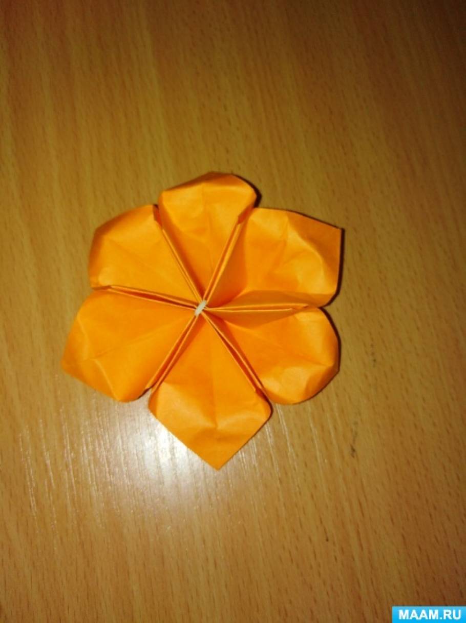 «Осенний цветок». Оригами. Мастер-класс
