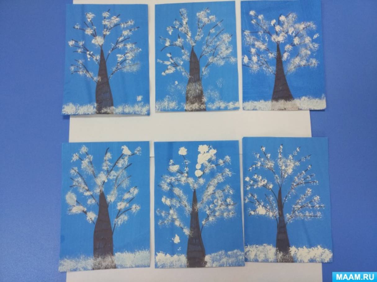 Деревья в снегу вторая младшая группа. Рисование «деревья в инее» (т. с. Комарова, стр. 91). Рисование«деревья в снегу» (т.с. Комарова. Занятие 58). Рисование зимних деревьев. Нетрадиционное рисование в средней группе.