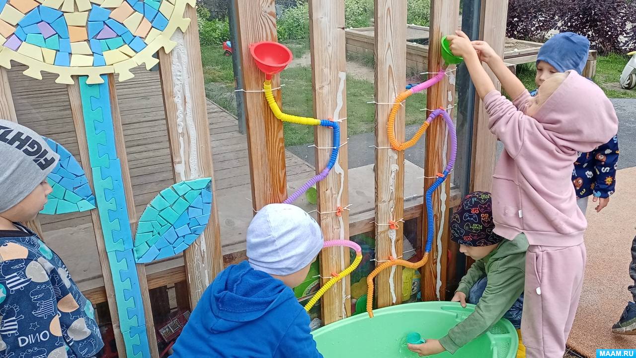 Игра «Почини водопровод» своими руками на участке детского сада