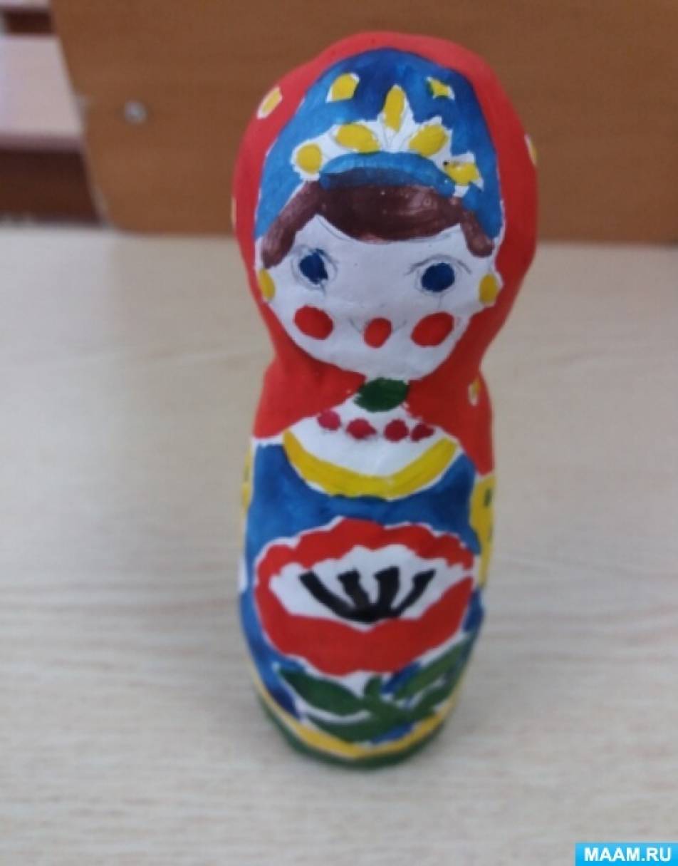 Матрешка из пластилина