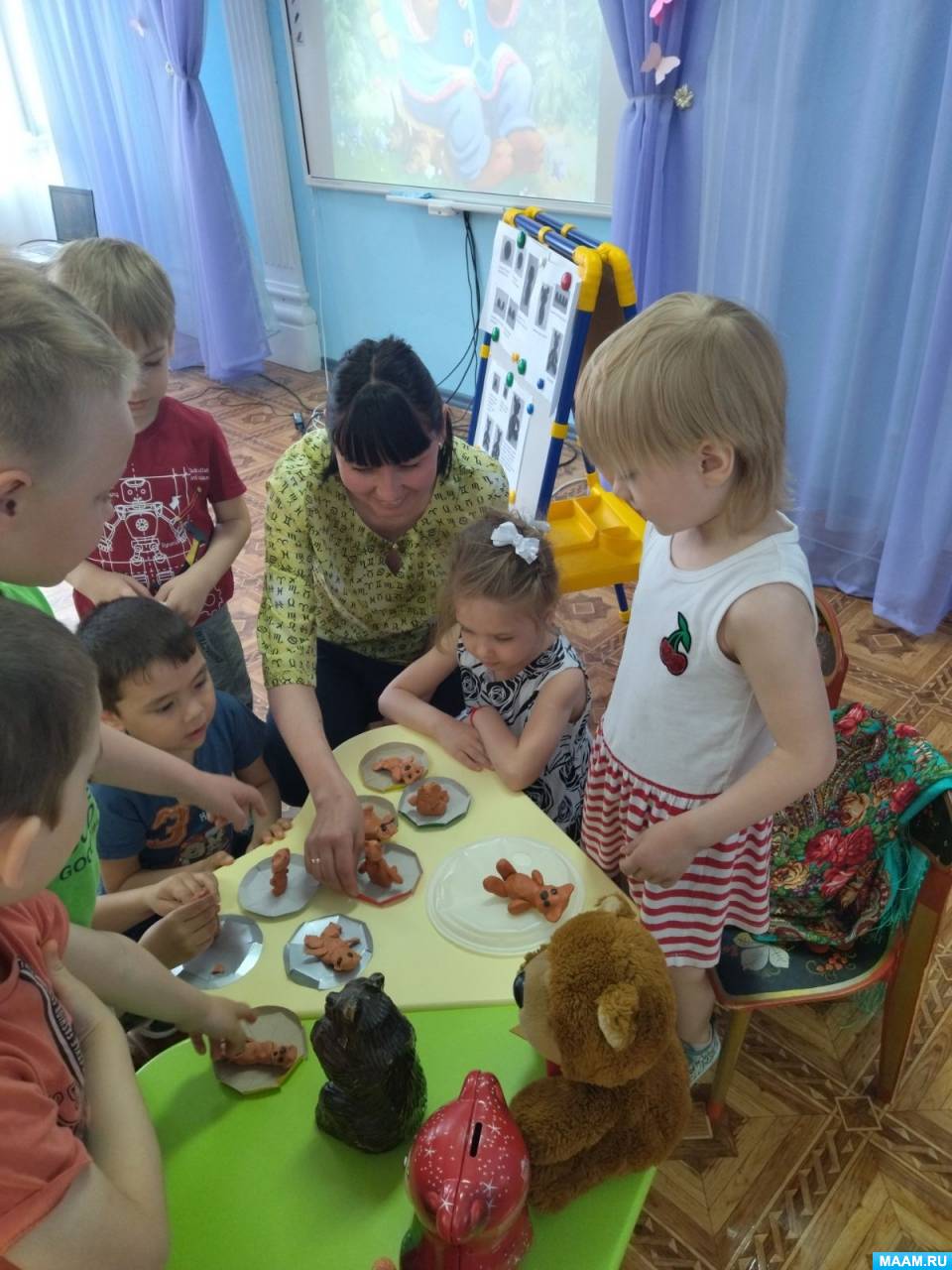Конспект занятия по лепке для средней группы «Медведь»