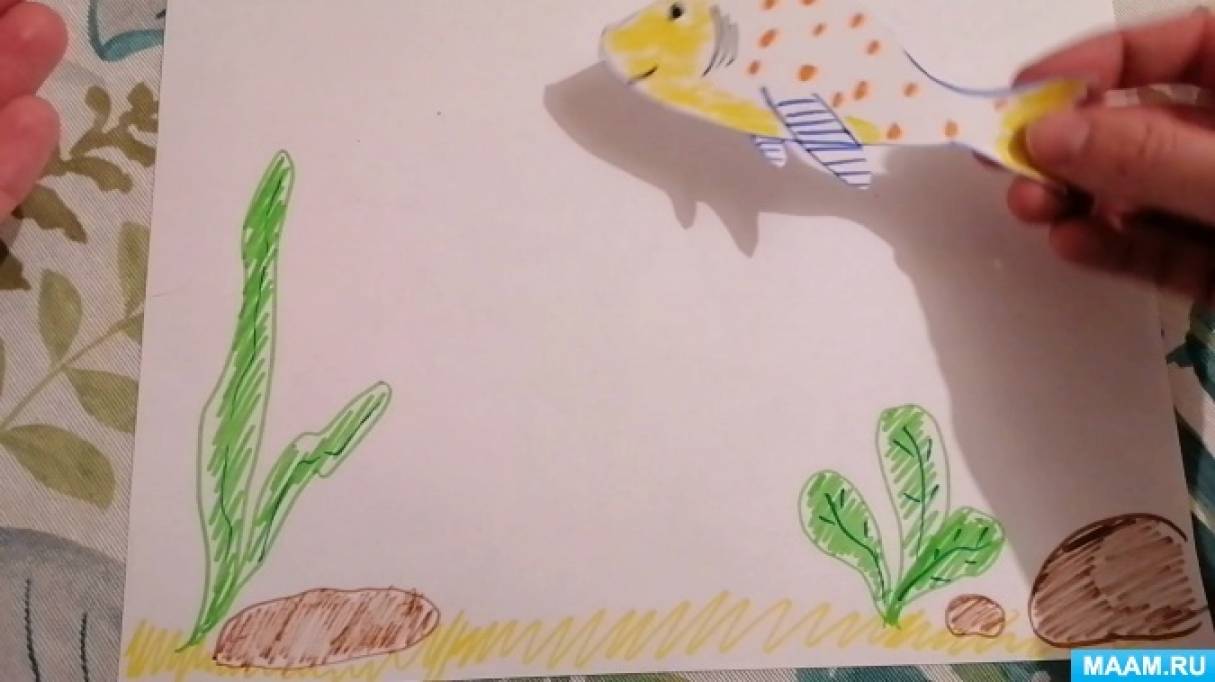 Мастер-класс по рисованию линий для детей 3 лет «Водичка для рыбки»