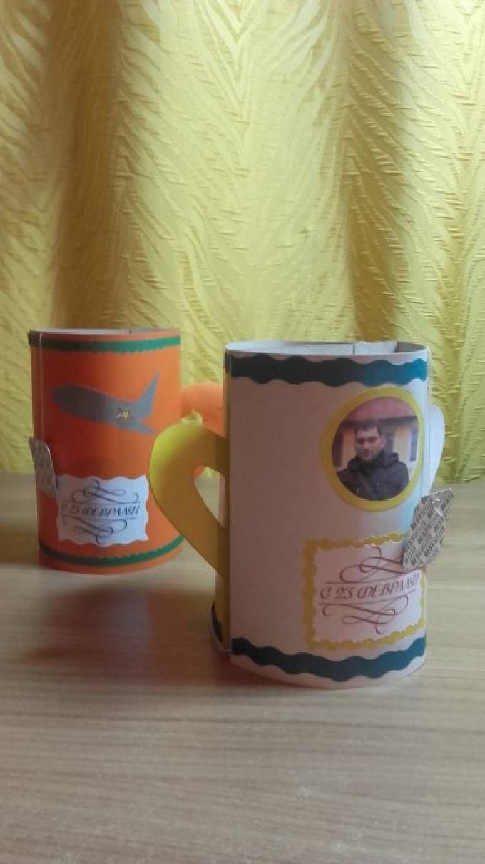 Наши подарки к 23 февраля — «Открытка-кружка». (12 фото). Воспитателям ...