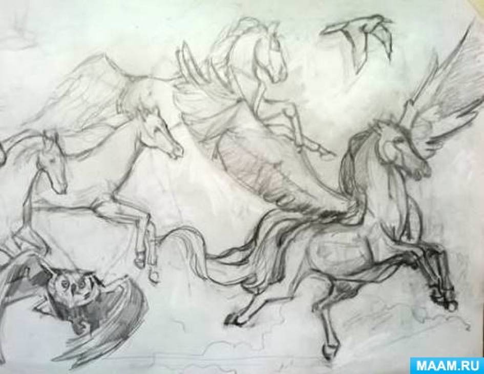 Рисунок лошади раскраска — Все для детского сада