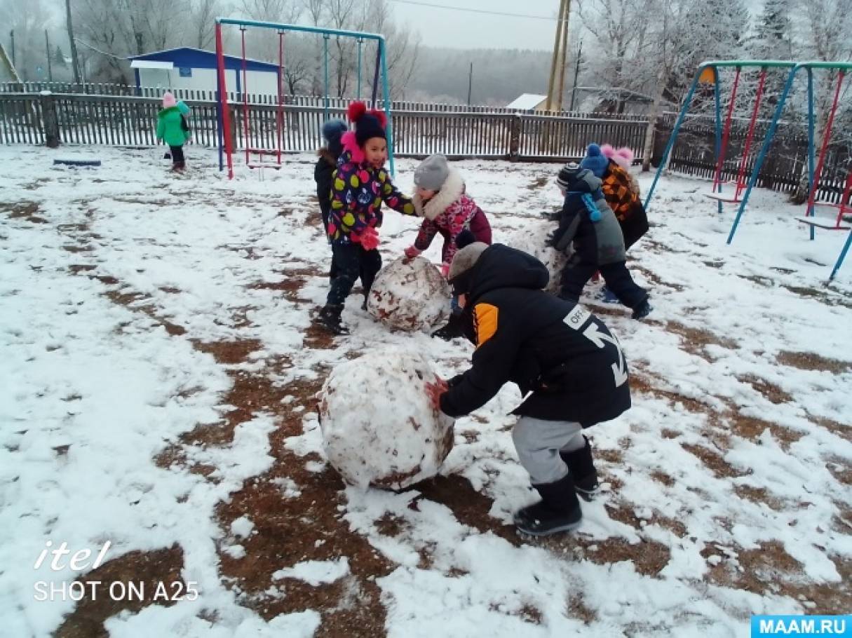 Фотоотчет о прогулке «Выпал беленький снежок» (3 фото). Воспитателям ...