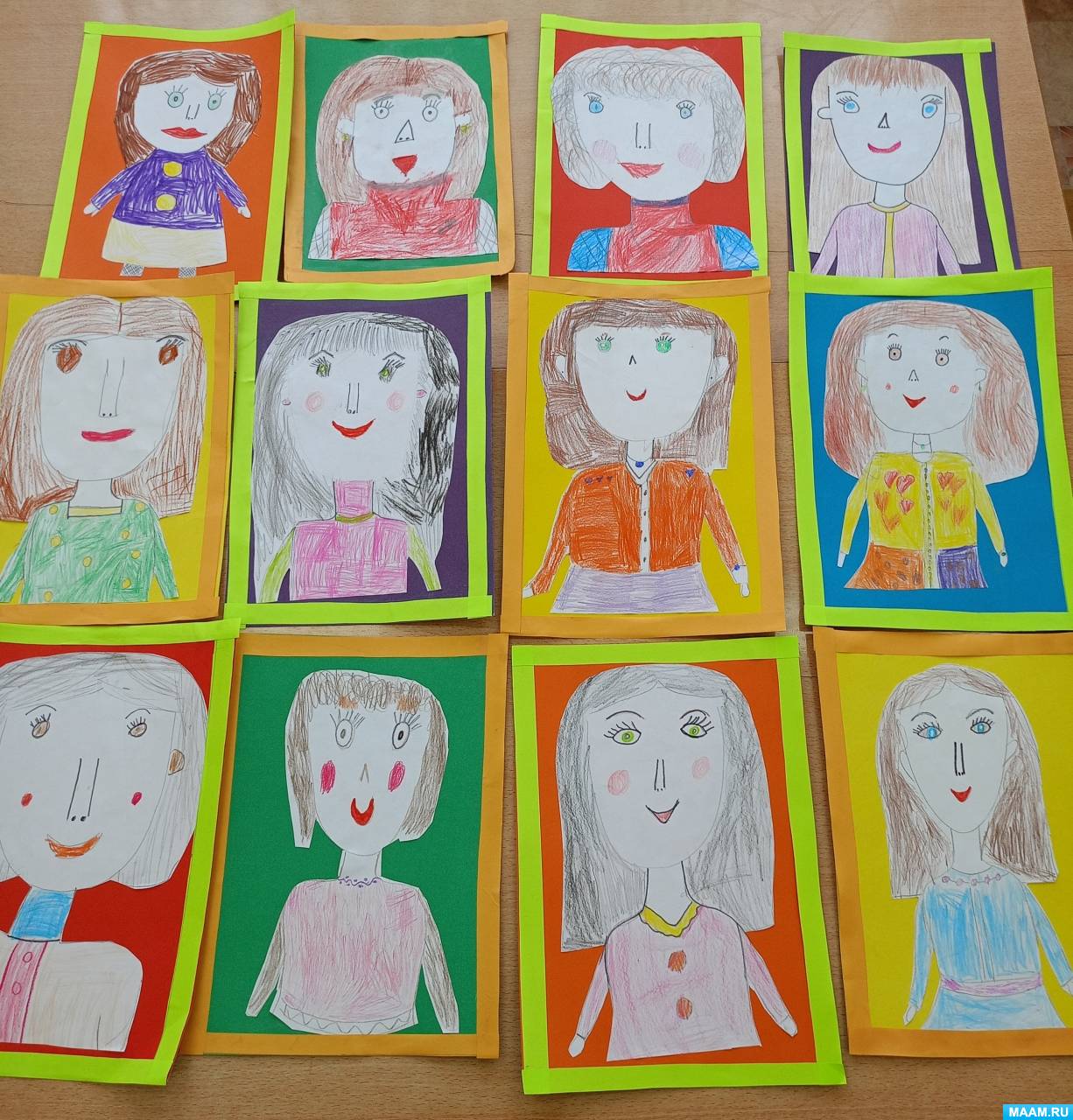 Мастер-класс по рисованию «Портрет мамы» с элементами аппликации для детей старшего дошкольного возраста ко Дню матери
