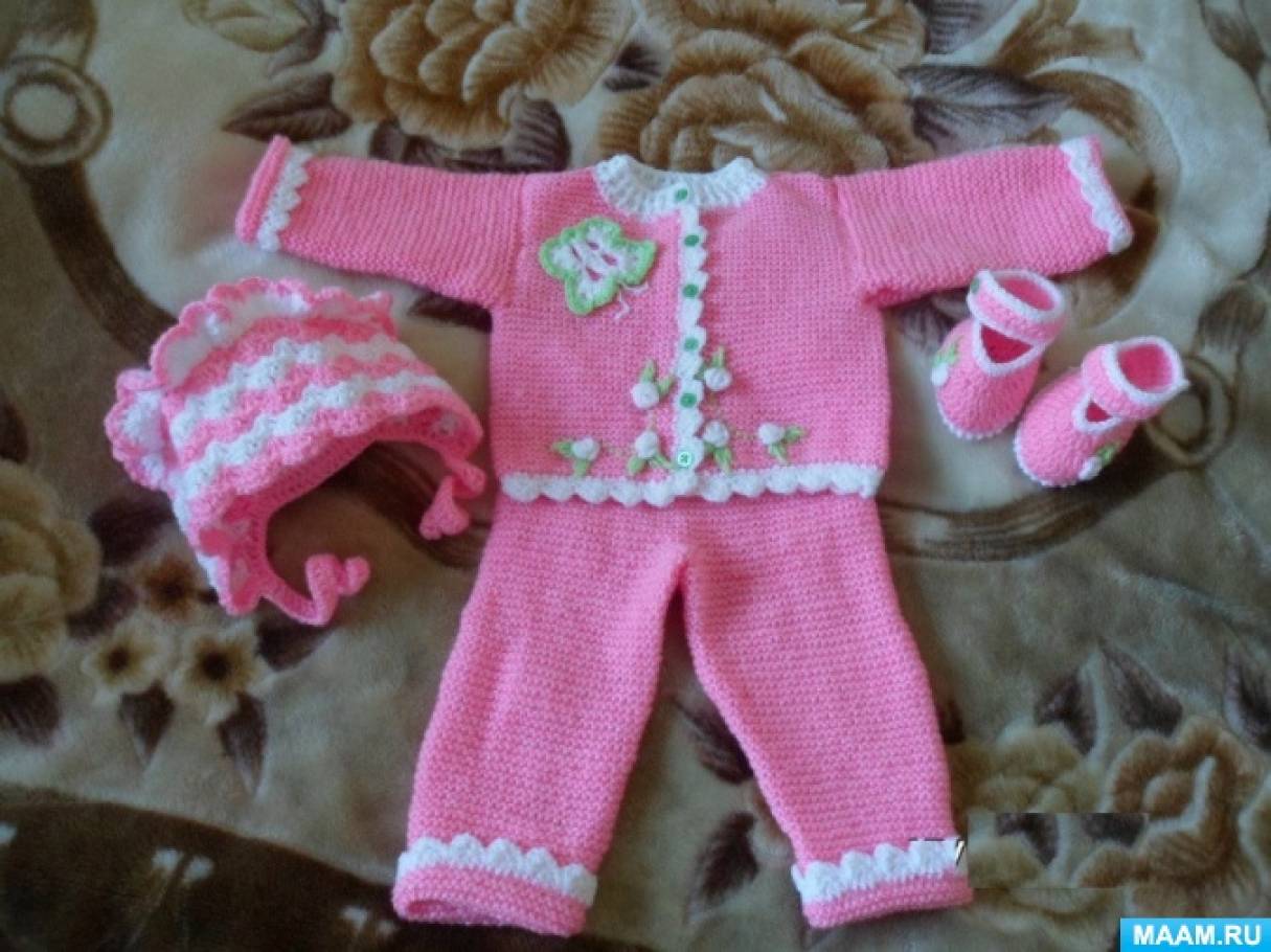 Одежда для новорожденных ручной работы. Вязание