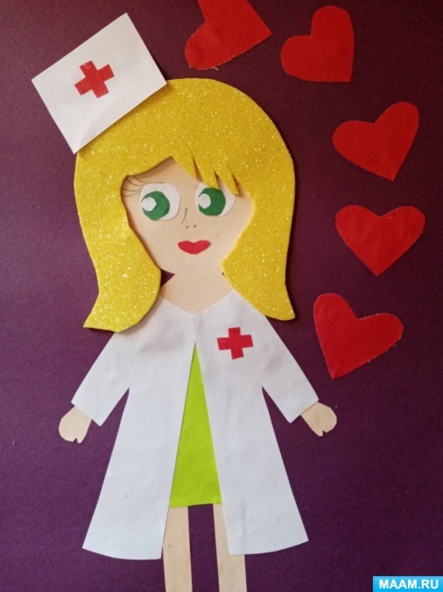 Мастер-класс по аппликации к Дню медицинского работника «Медработнику с любовью»