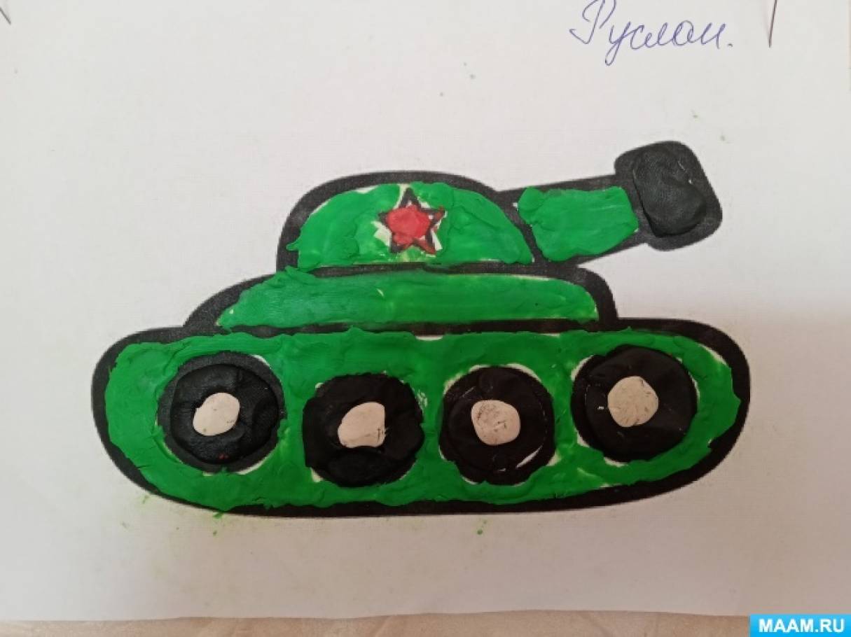 Военные машины из пластилина