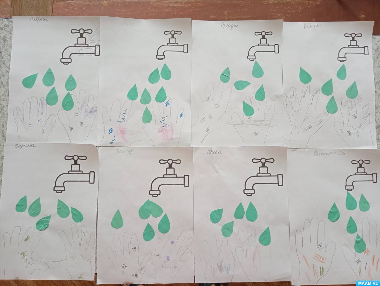 Конспект ОД по аппликации с элементами рисования во второй младшей группе «Отмыть руки без труда помогает нам вода»