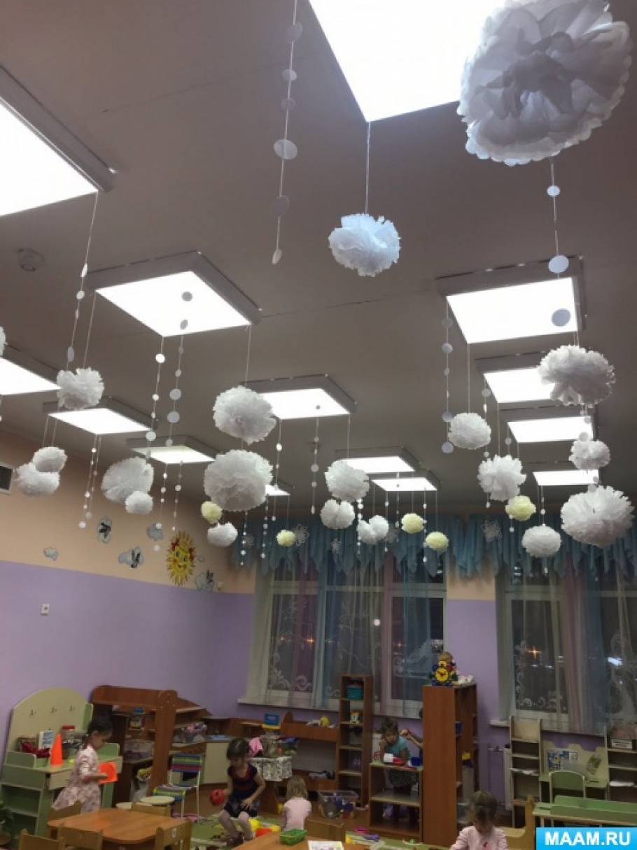 Оформление группы в детском саду «Зимняя сказка» Фото Оформление группы в детском саду «Зимняя сказка»