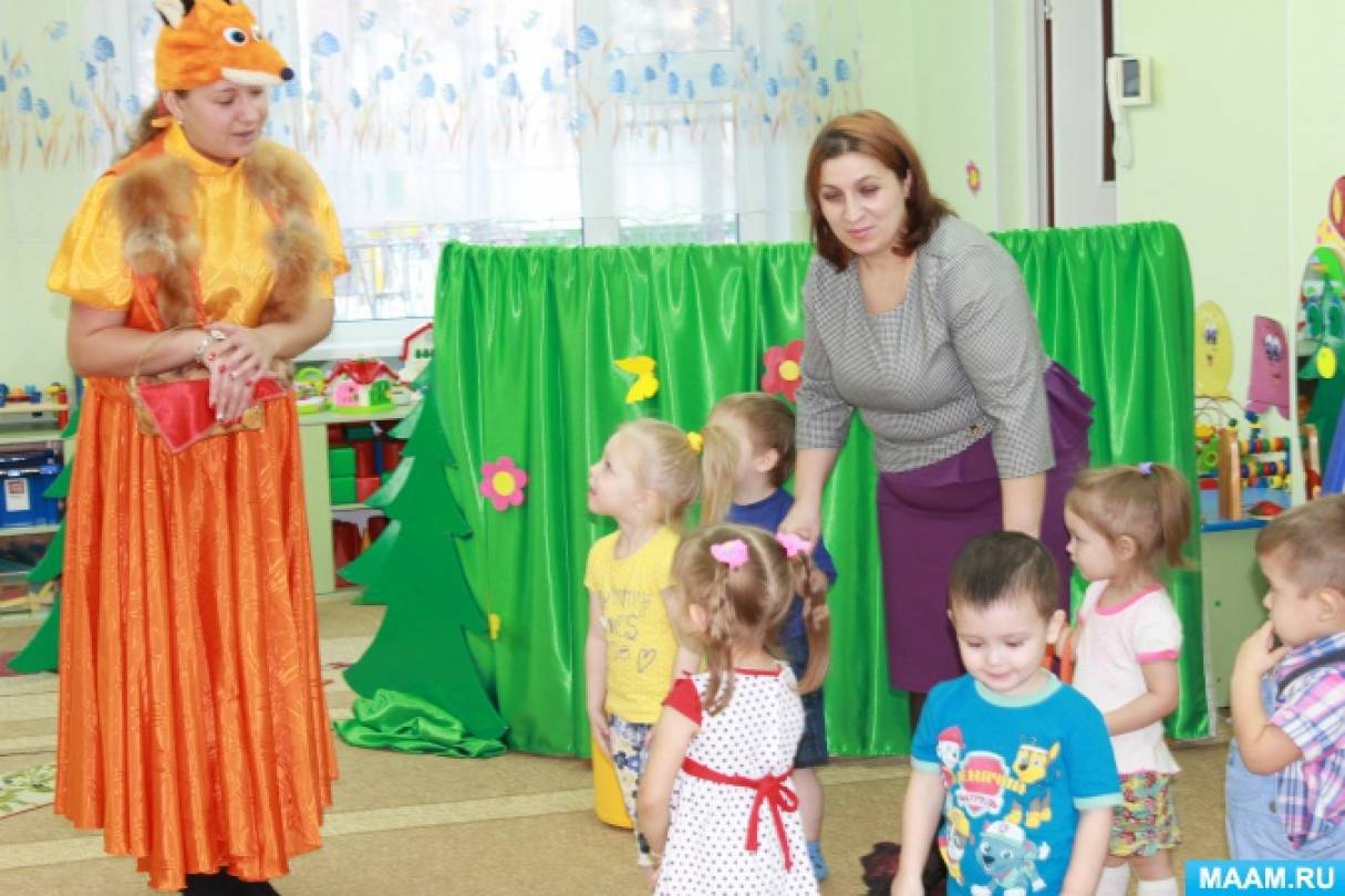 Конспект НОД по художественно-эстетическому развитию в первой младшей группе «Разноцветные платочки для лисят» Фото Конспект НОД по художественно-эстетическому развитию в первой младшей группе «Разноцветные платочки для лисят»