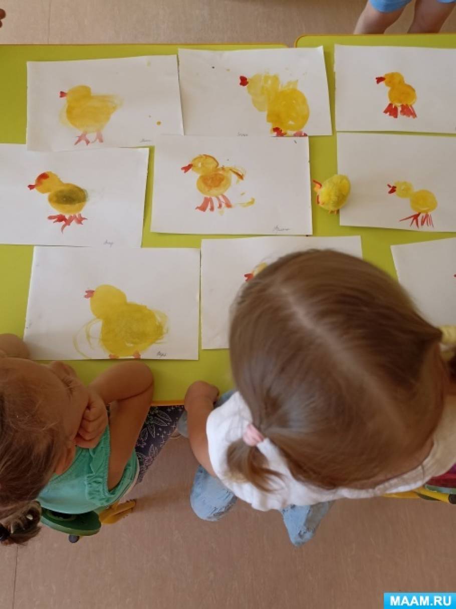 Конспект НОД по рисованию «Цыплёнок» для детей раннего возраста