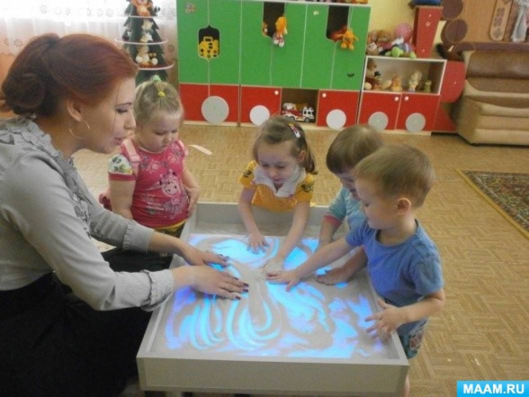 Занятие педагога-психолога с детьми младшего дошкольного возраста в адаптационный период с элементами песочной терапии