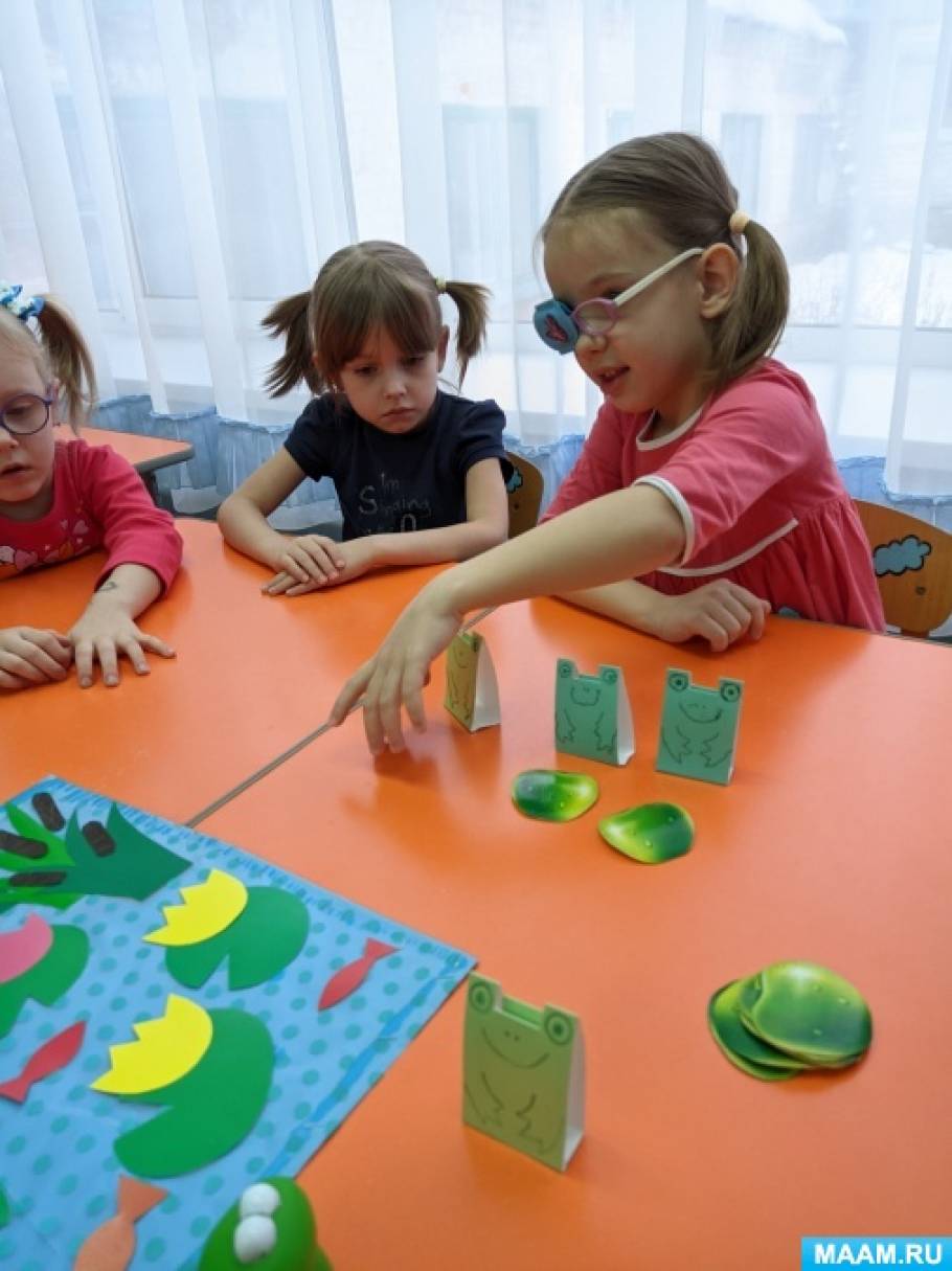 Развивающая игра «Лягушата на пруду» и ее использование при диагностике ...