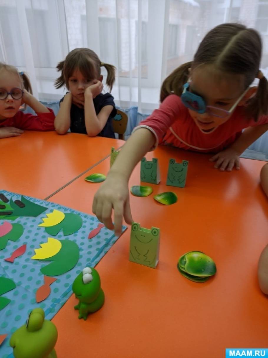 Развивающая игра «Лягушата на пруду» и ее использование при диагностике ...