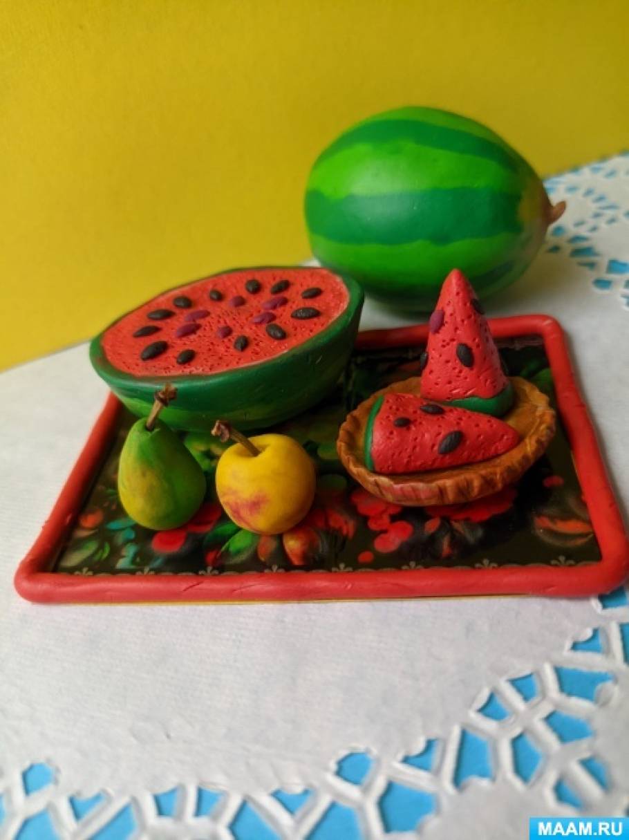 Фрукты из пластилина