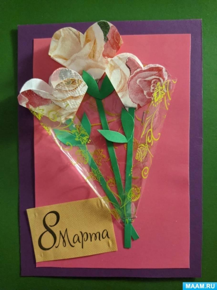 поэтапное рисование к 8 марта