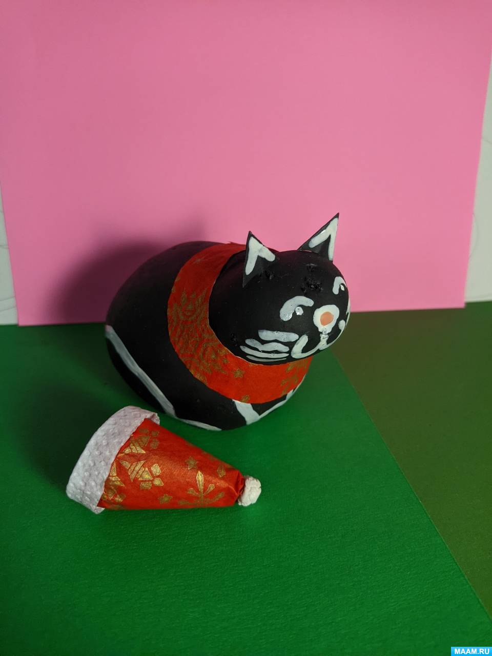 Поделка из клубня картофеля «Черный кот» для изготовления детьми 6–7 лет
