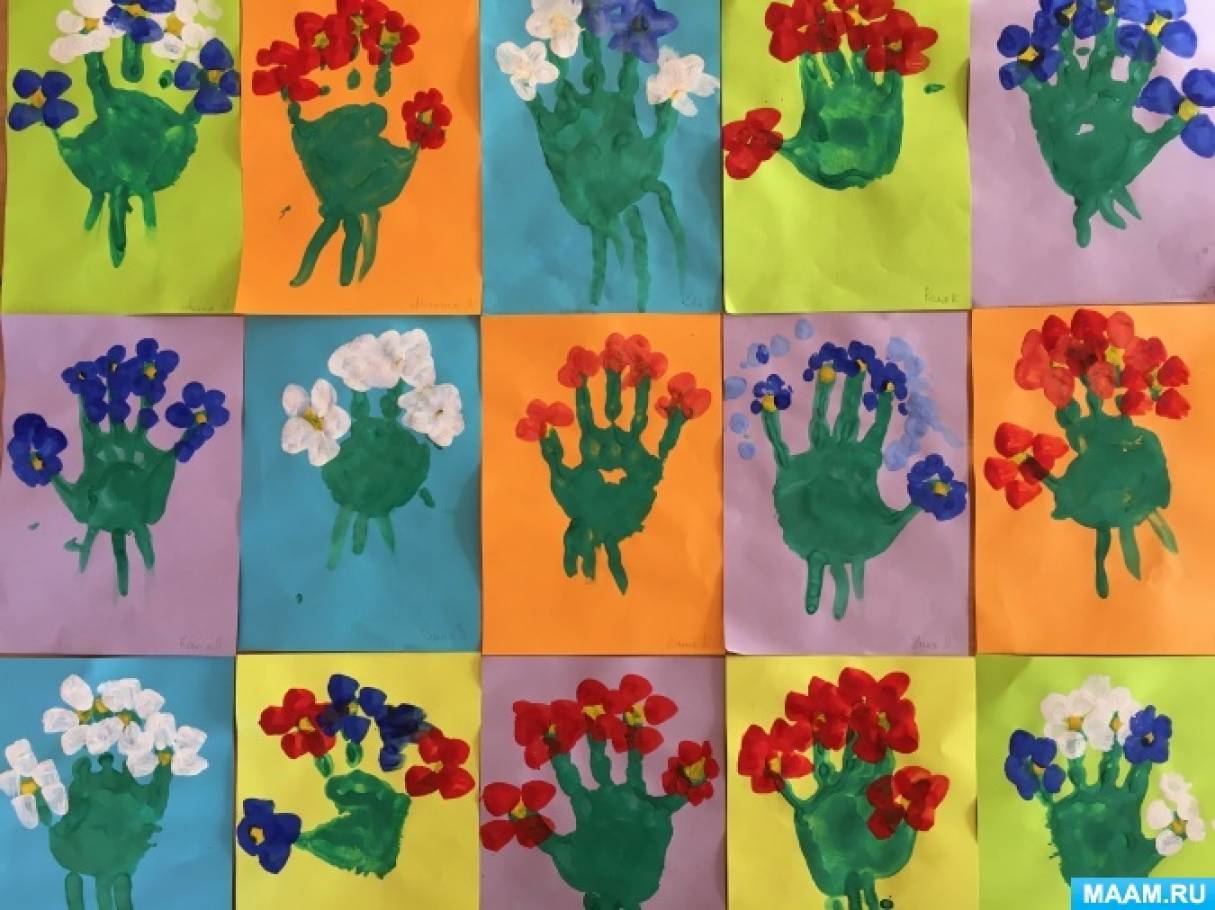 Рисование ладошками цветы. Рисование ладошками для детей цветы. Рисование ладошками цветы в средней группе. Рисование цветы средняя группа.