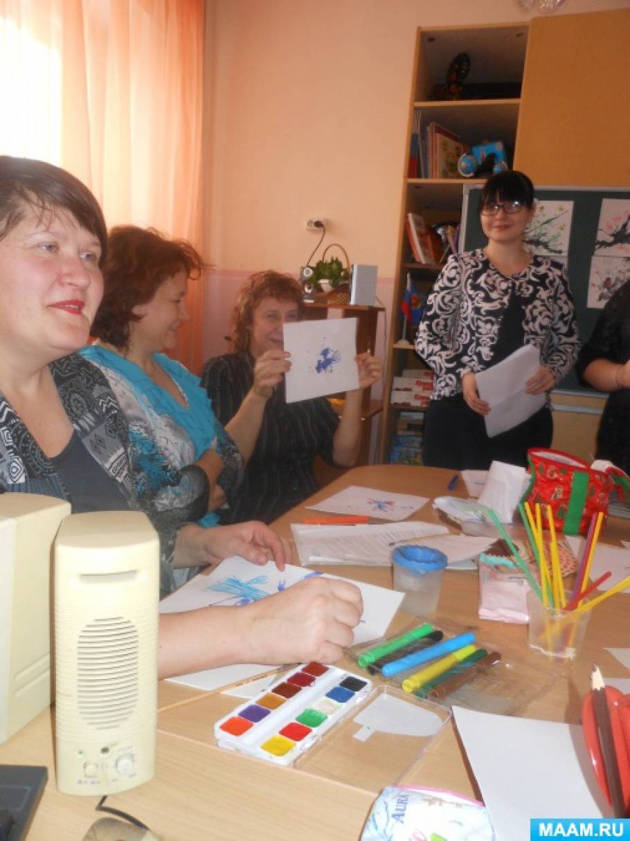 Как сделать кляксу гуашью