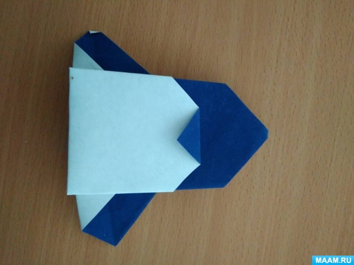Оригами семей. Оригами из треугольников Пингвин.