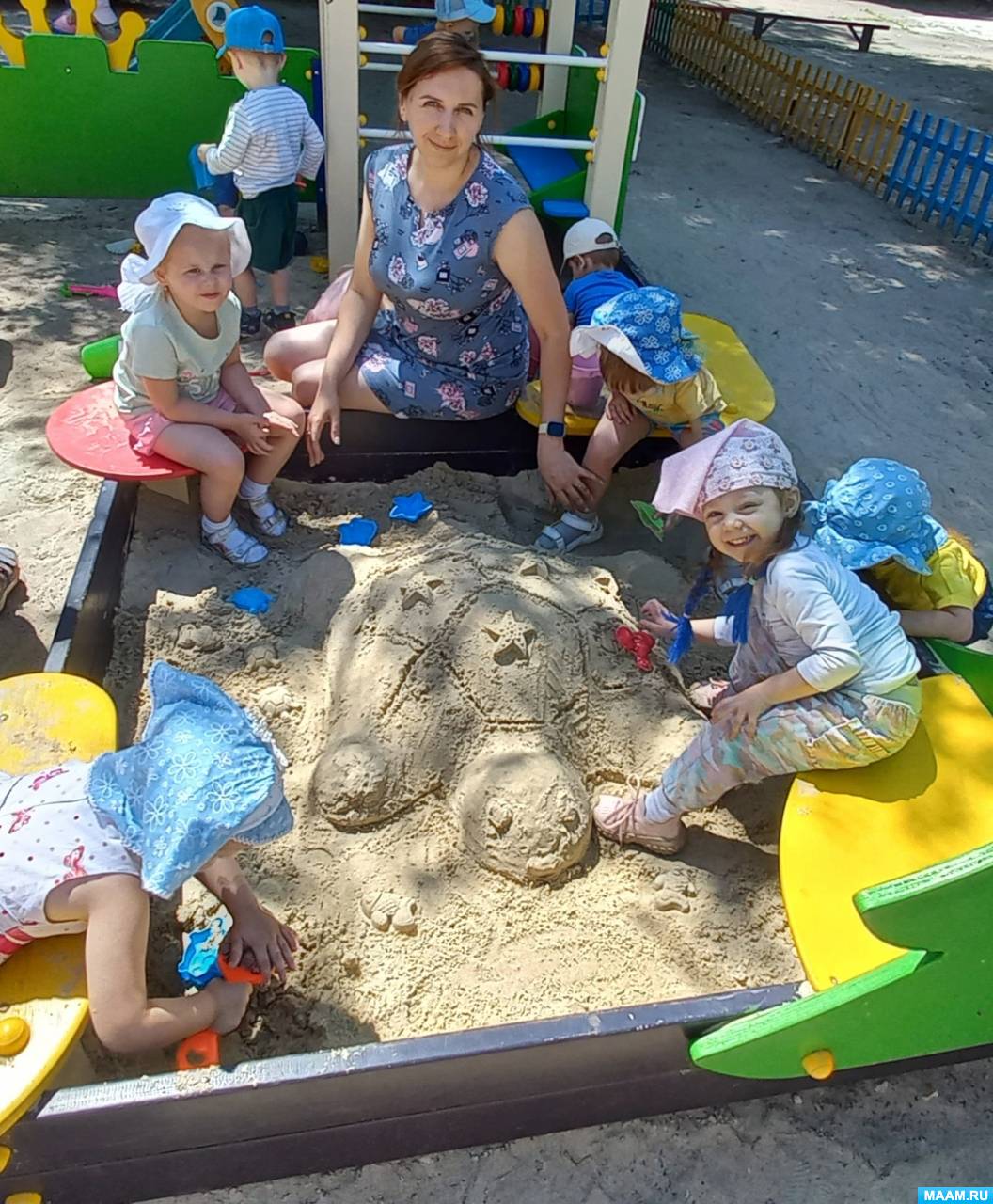 Фотоотчет об участии дошкольников в летнем конкурсе построек из песка «Песочная страна — страна фантазий и чудес»