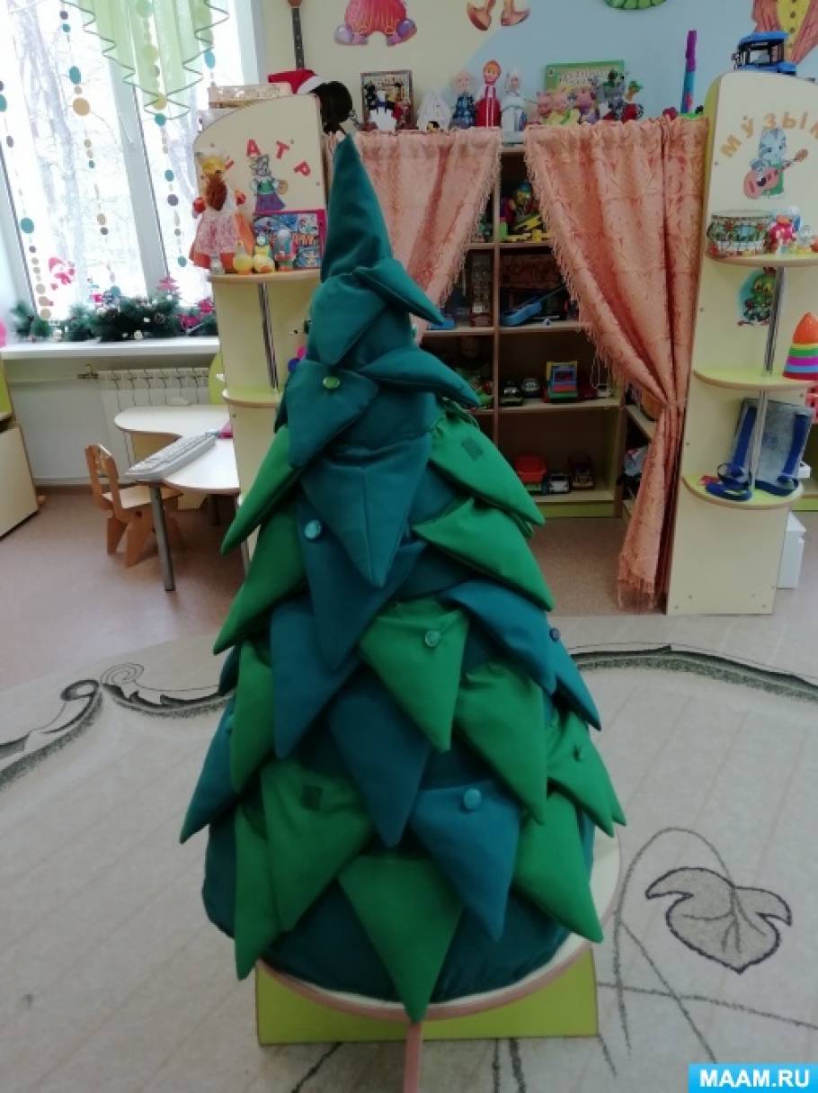 Дидактическое пособие из ткани «Мягкая елка» (9 фото). Воспитателям ...