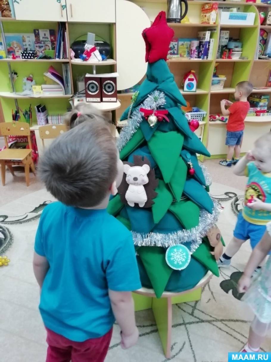 Дидактическое пособие из ткани «Мягкая елка» (9 фото). Воспитателям ...