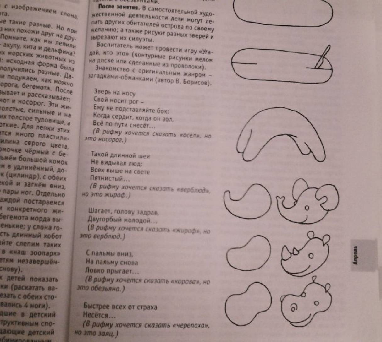 Схема лепки слона