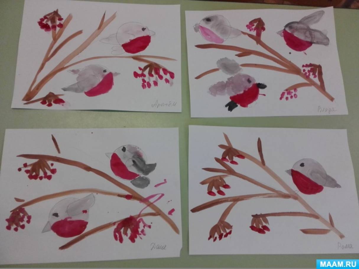 Лыкова 1 младшая группа. Рисование в старшей группе. Рисование зимующие птицы средняя группа. Рисование Снегирь старшая группа. Нетрадиционное рисование птицы.