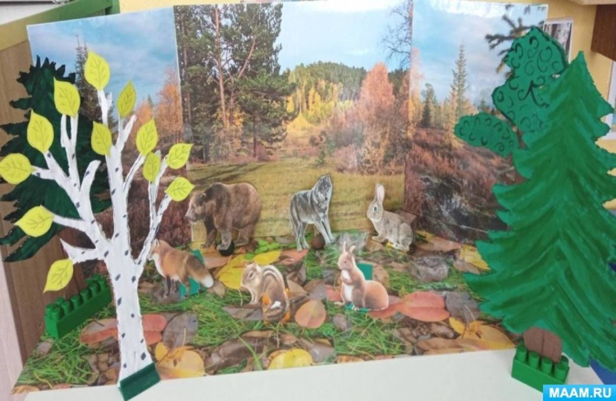 Мастер-класс по изготовлению макета «Осень в нашем лесу» для детей 3–4 лет