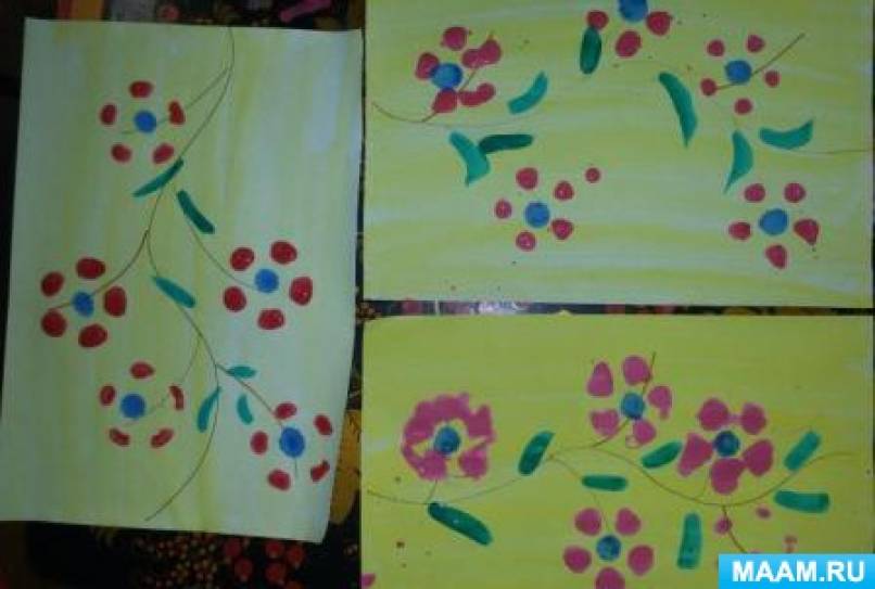 Рисование разноцветные платочки сушатся во второй младшей