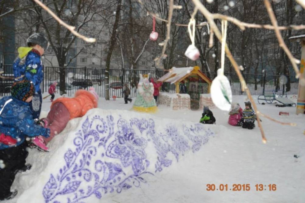 Конкурс «Снежные постройки» (оформление участка зимой) Фото Конкурс «Снежные постройки» (оформление участка зимой)