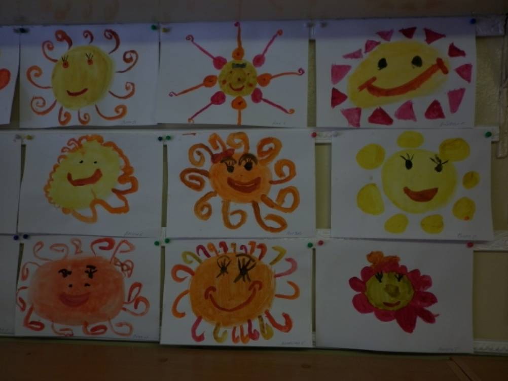 Рисование солнце средняя группа
