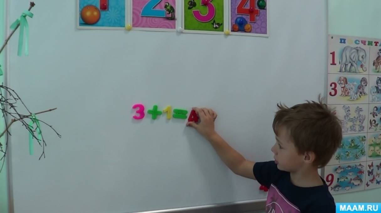 Конспект урока число и цифра 4 для дошкольников