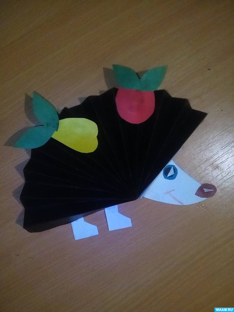 Поделка ежик из бумаги для детей