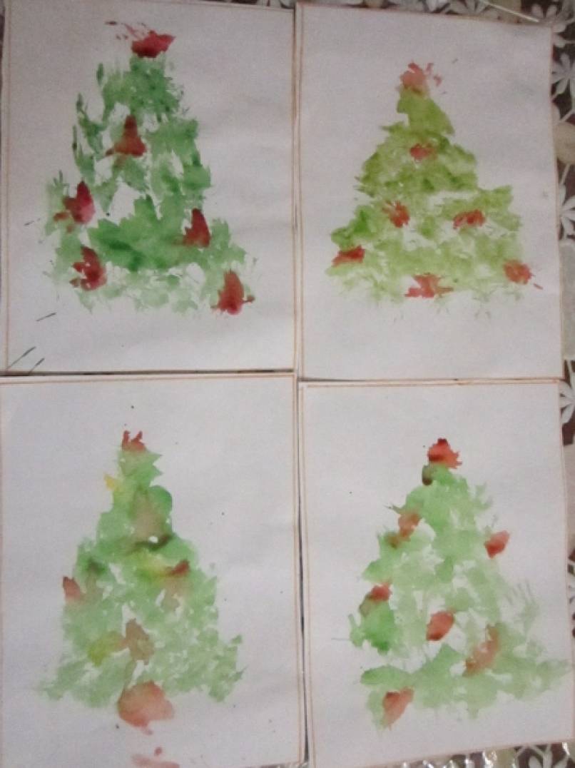 Детские рисунки на тему «Новогодняя ёлочка»