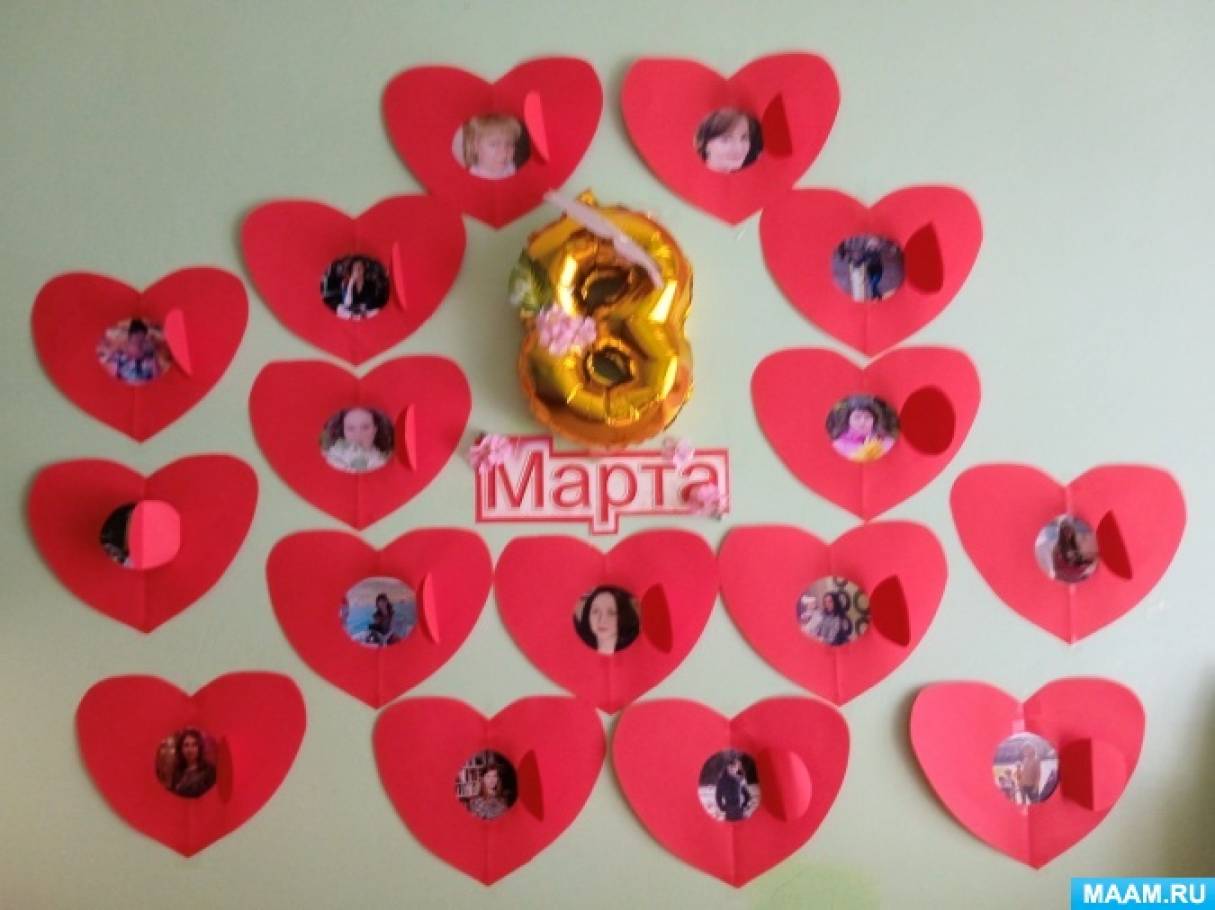 Коллективная работа для мам к 8 Марта «Ты в моём сердечке»